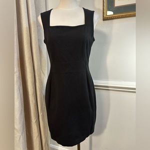 Banana Republic Pencil Dress Size 10P Petite Black Sleeveless Knee Length